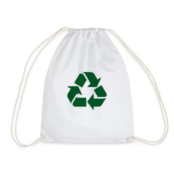 Recycling - Drawstring Bag - white - Front