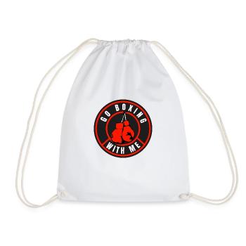 Go boxing with me (Boxing Martial Arts) - Drawstring Bag - white - Front