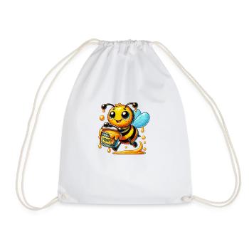 Bee Honey Bee - Drawstring Bag - white - Front