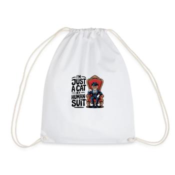 Je ne suis qu’un chat dans un costume humain - Sac de sport léger - blanc - Devant