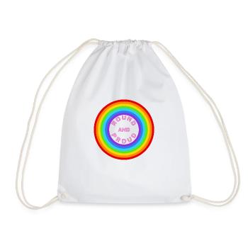 Rond et fier ! LGBTQ+, SDC, Arc-en-ciel - Sac de sport léger - blanc - Devant