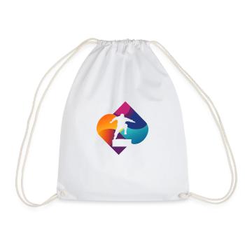 Parkour runner stunt traceurs - Drawstring Bag - white - Front