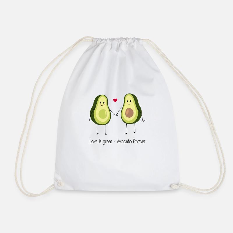 Avocado Love is Green - Turnbeutel - Weiß