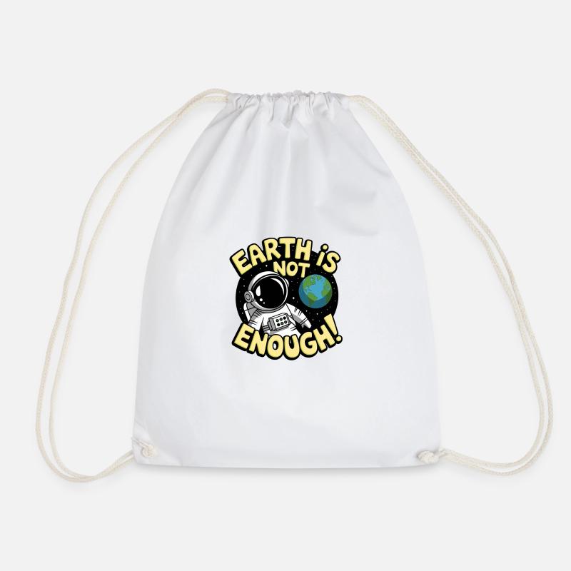 Earth Is Not Enough - Drawstring Bag - white