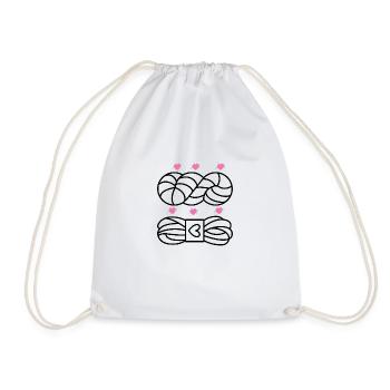 Knitting Knitting Crochet Knitter - Drawstring Bag - white - Front