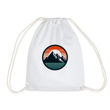 Montagnes, nature, coucher de soleil - Sac de sport léger - blanc - Devant