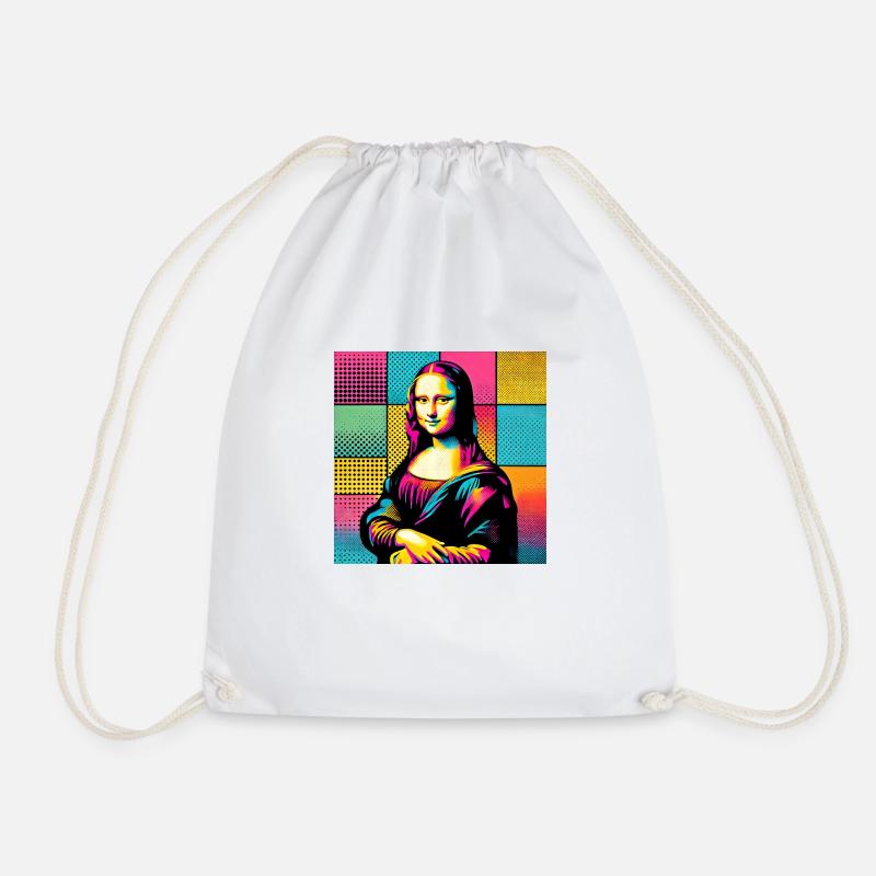 Mona Lisa Pop Art - Turnbeutel - Weiß