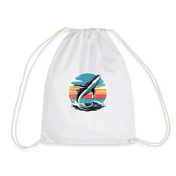 Éclaboussure au coucher du soleil - Sac de sport léger - blanc - Devant