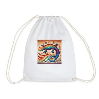 Power Animal Salamander - Drawstring Bag - white - Front