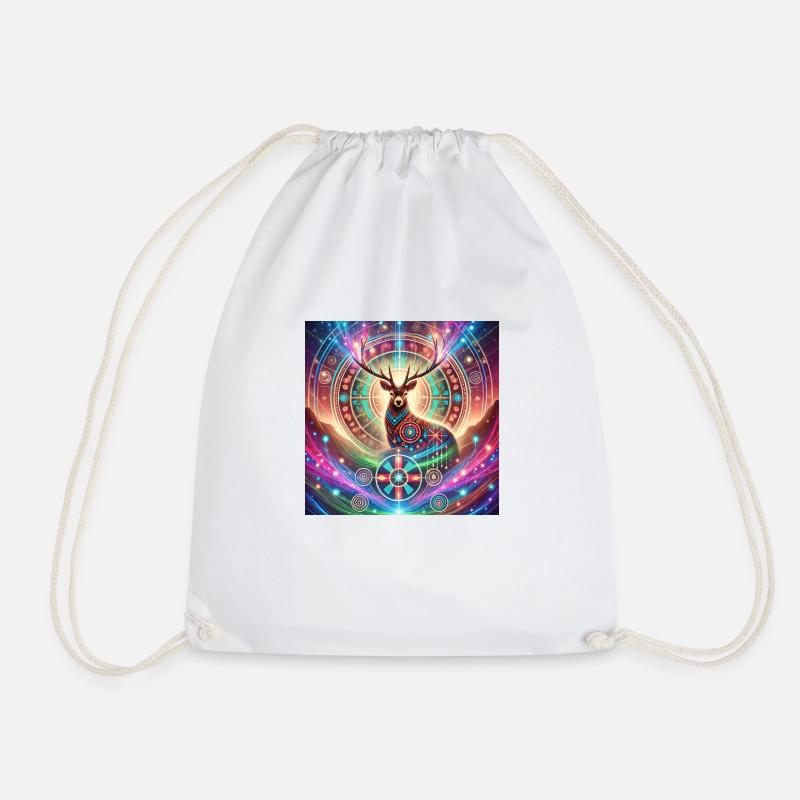 Spirit Animal Deer - Drawstring Bag - white