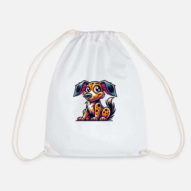 Dog Dog - Drawstring Bag - white