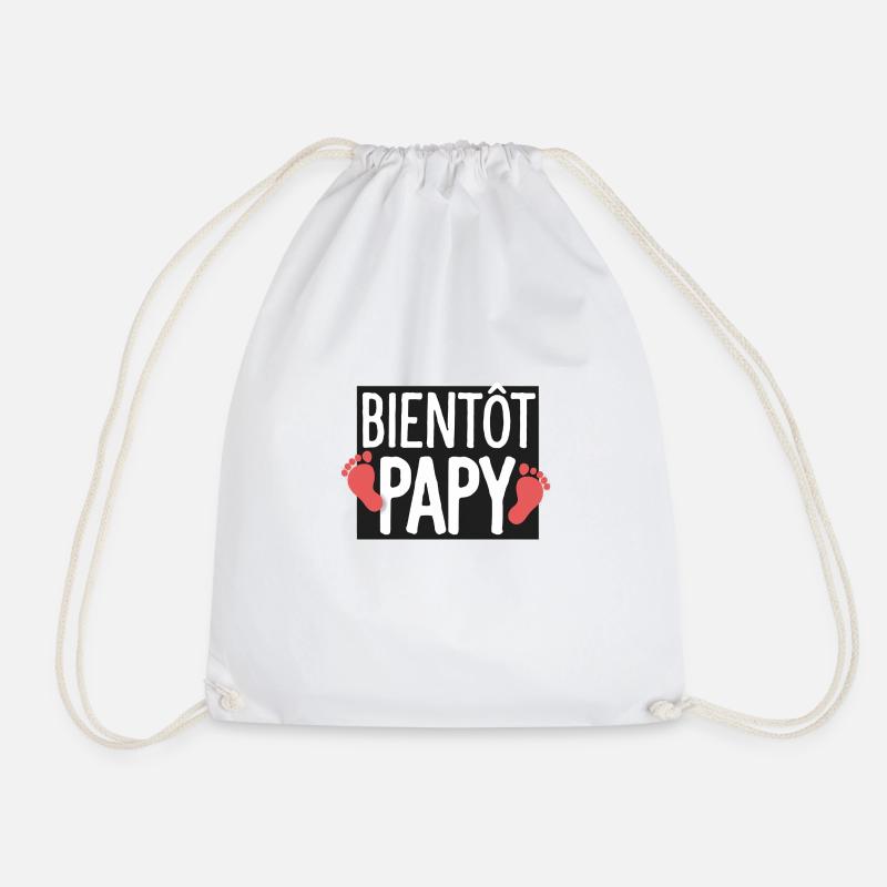 Bald Opa Geschenk Zukunft Opa - Turnbeutel - Weiß