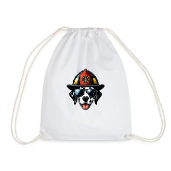 Fire Brigade Dalmatians - Drawstring Bag - white - Front