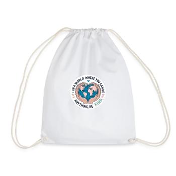 Be Kind World Compassion et unité sincères - Sac de sport léger - blanc - Devant