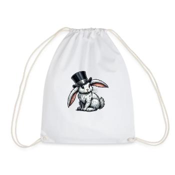 Cylindre de lapin - Sac de sport léger - blanc - Devant