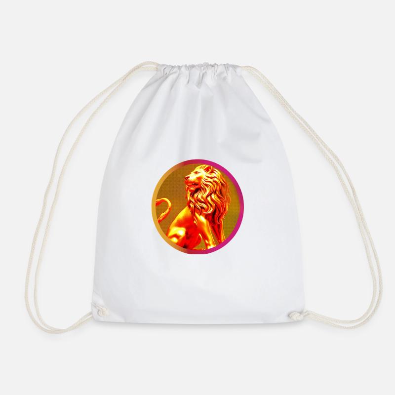 Еhet Golden Lion - Drawstring Bag - white