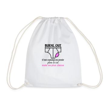 Mug burne out - Sac de sport léger - blanc - Devant