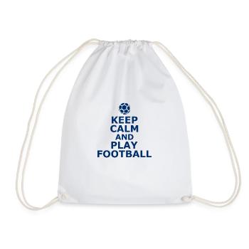 Restez calme et jouez au football - Football - Fußball - Sac de sport léger - blanc - Devant