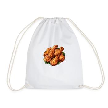 Frittiertes au poulet frit Ailes de poulet Hühnchen - Sac de sport léger - blanc - Devant