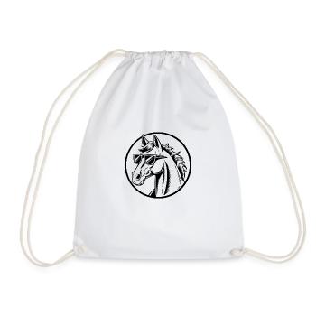 Cheval Équitation Équitation - Sac de sport léger - blanc - Devant