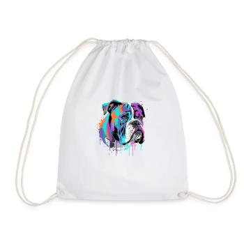 Splash Art Boxer Propriétaire D'un Chien Cadeau - Sac de sport léger - blanc - Devant