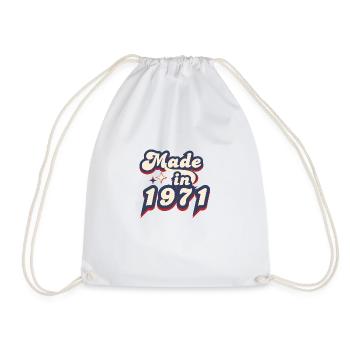 Made in 1971 Retro - Drawstring Bag - white - Front