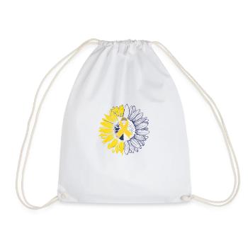 Down Syndrome Support Sunflower Band - Sac de sport léger - blanc - Devant