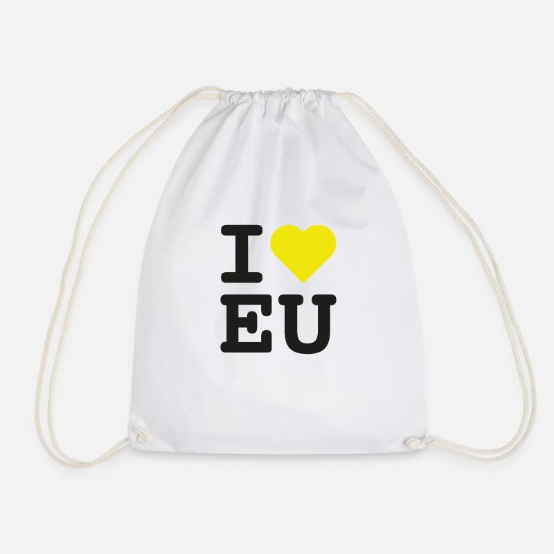 i love eu - Drawstring Bag - white