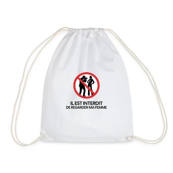 Il est interdit de regarder ma femme - Sac de sport léger - blanc - Devant