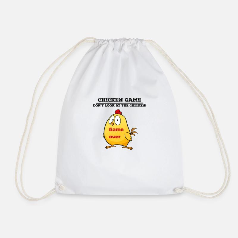 Chicken game - Drawstring Bag - white