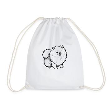 Pomsky - Drawstring Bag - white - Front