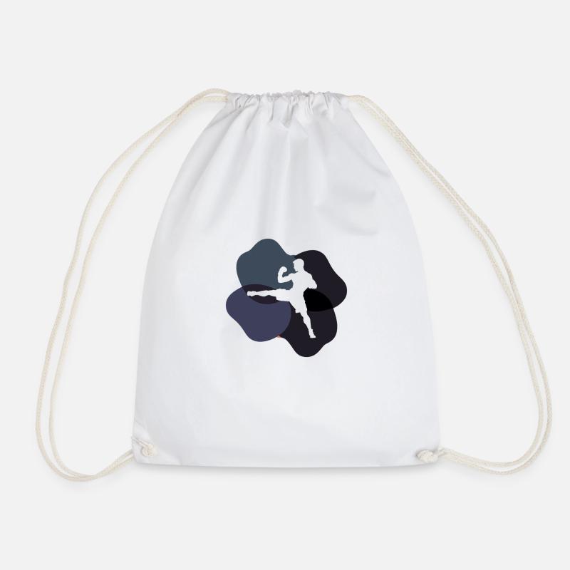 Kickboxing Sport Training - Drawstring Bag - white