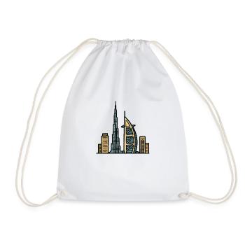 dubai skyline - Turnbeutel - Weiß - Vorne