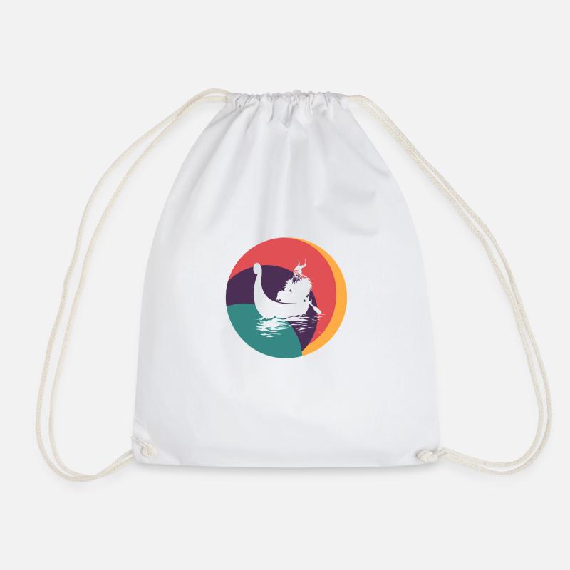 Sweden Norse Runes - Drawstring Bag - white