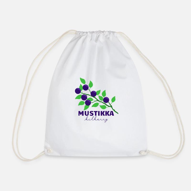 Bilberry - Drawstring Bag - white