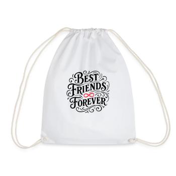Best Friends Forever - Drawstring Bag - white - Front