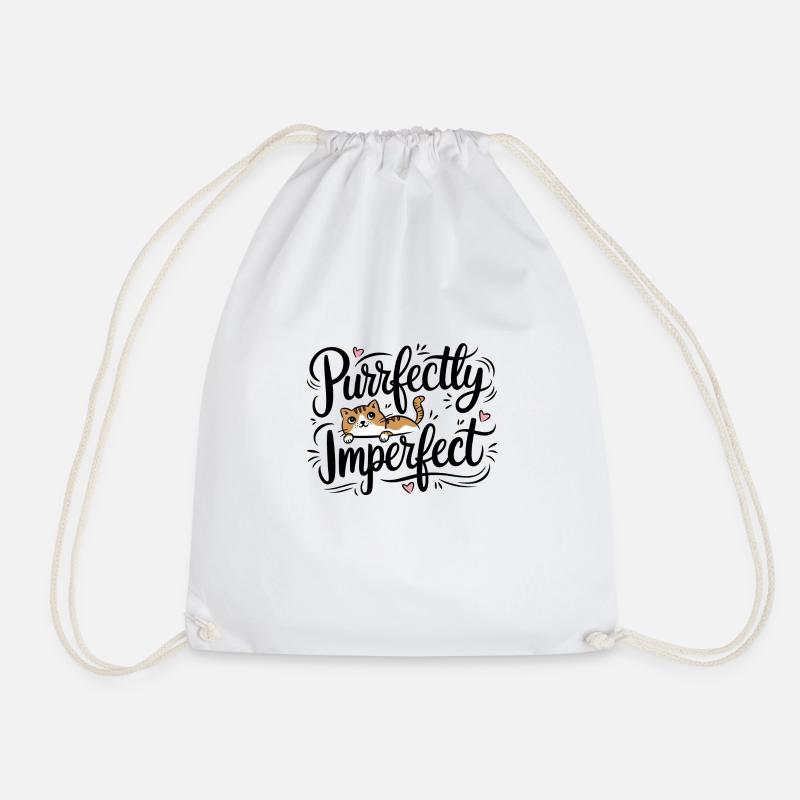 Purrfectly Imperfect - Turnbeutel - Weiß