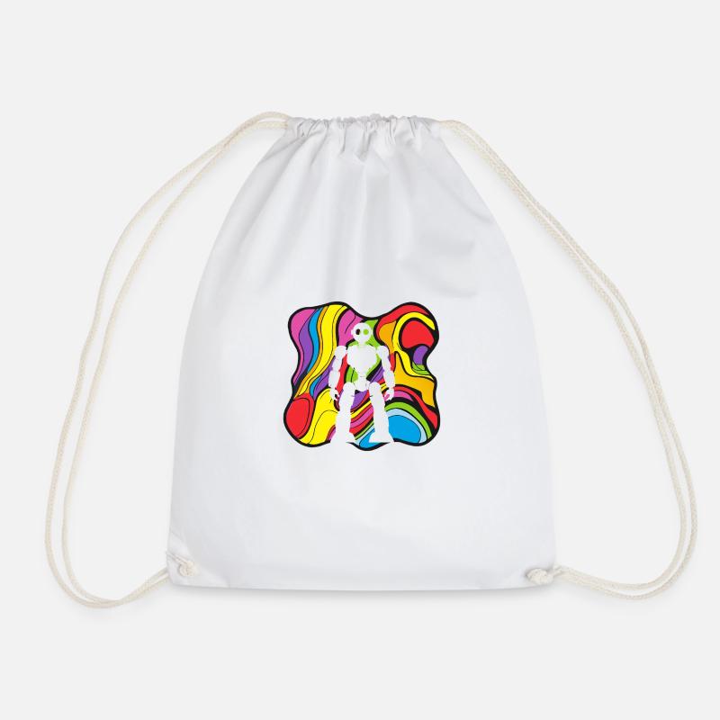 Robot Technology Computer Science - Drawstring Bag - white