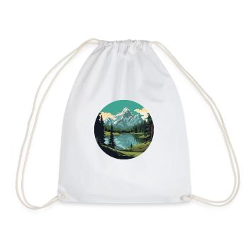 Lake lucerne - Drawstring Bag - white - Front