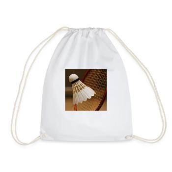 Badminton - Ball and racket - Drawstring Bag - white - Front