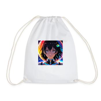 Fantastic Girl in Space - Drawstring Bag - white - Front