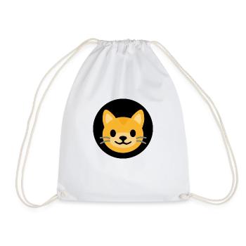 Cat Face Black | ~NU relations | Vector - Drawstring Bag - white - Front