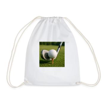 Sport - Golf, Schläger und Ball - Turnbeutel - Weiß - Vorne