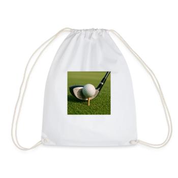 Sport - Golf, Schläger und Ball - Turnbeutel - Weiß - Vorne