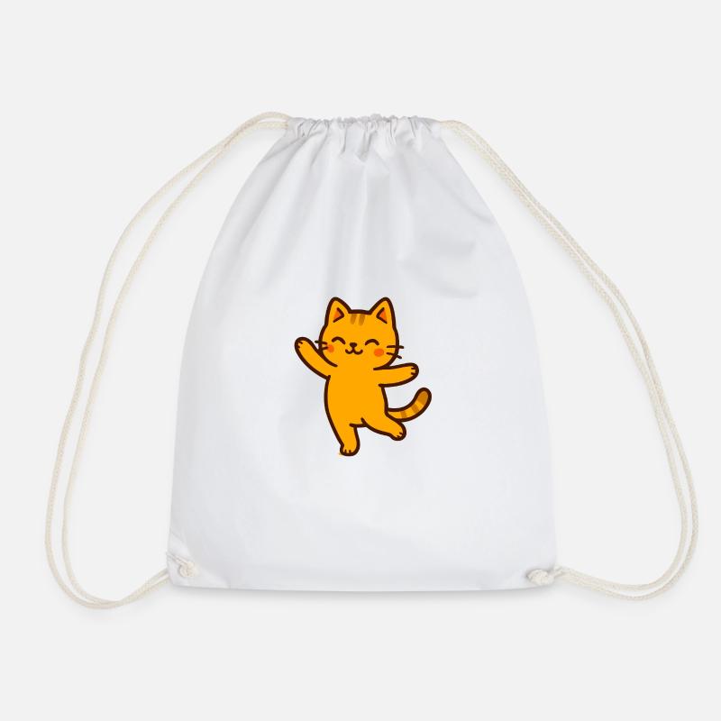 Katze Mietze Tanzen - Turnbeutel - Weiß