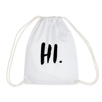 Salut. Bonjour. Robuste. Bonne journée. Un mot, une chemise. - Sac de sport léger - blanc - Devant