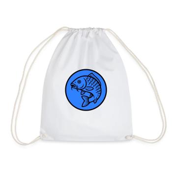 Carp Fish - Drawstring Bag - white - Front