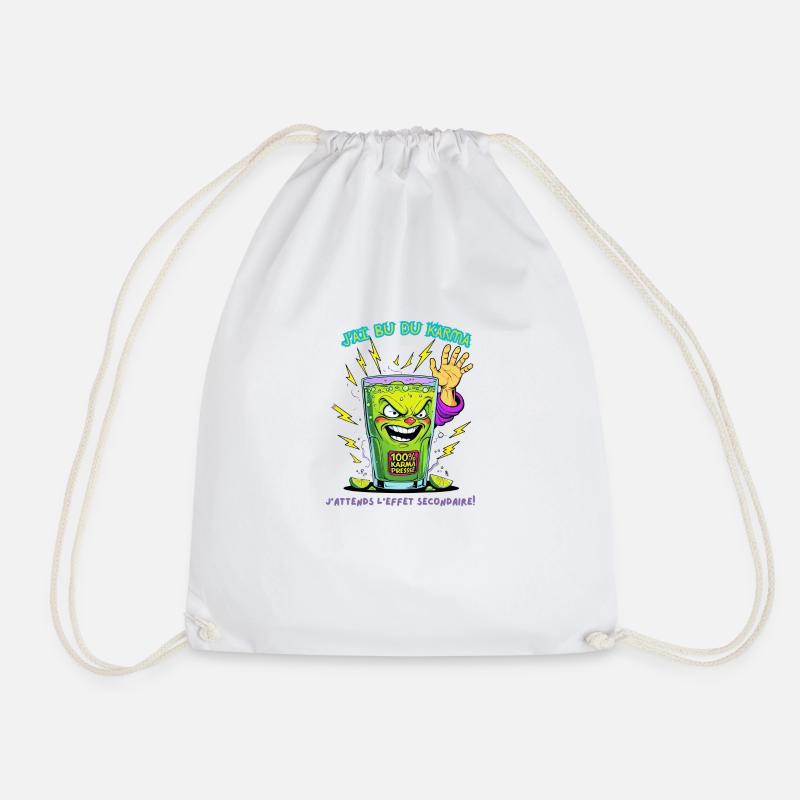 Karma Juice – Hot Edition - Drawstring Bag - white