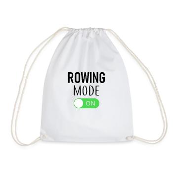 Rowing Mode On - Rowing - Rower - Rower - Drawstring Bag - white - Front