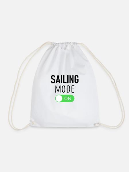 Sailing Mode On - Segelboot - segeln - Segler - Turnbeutel - Weiß